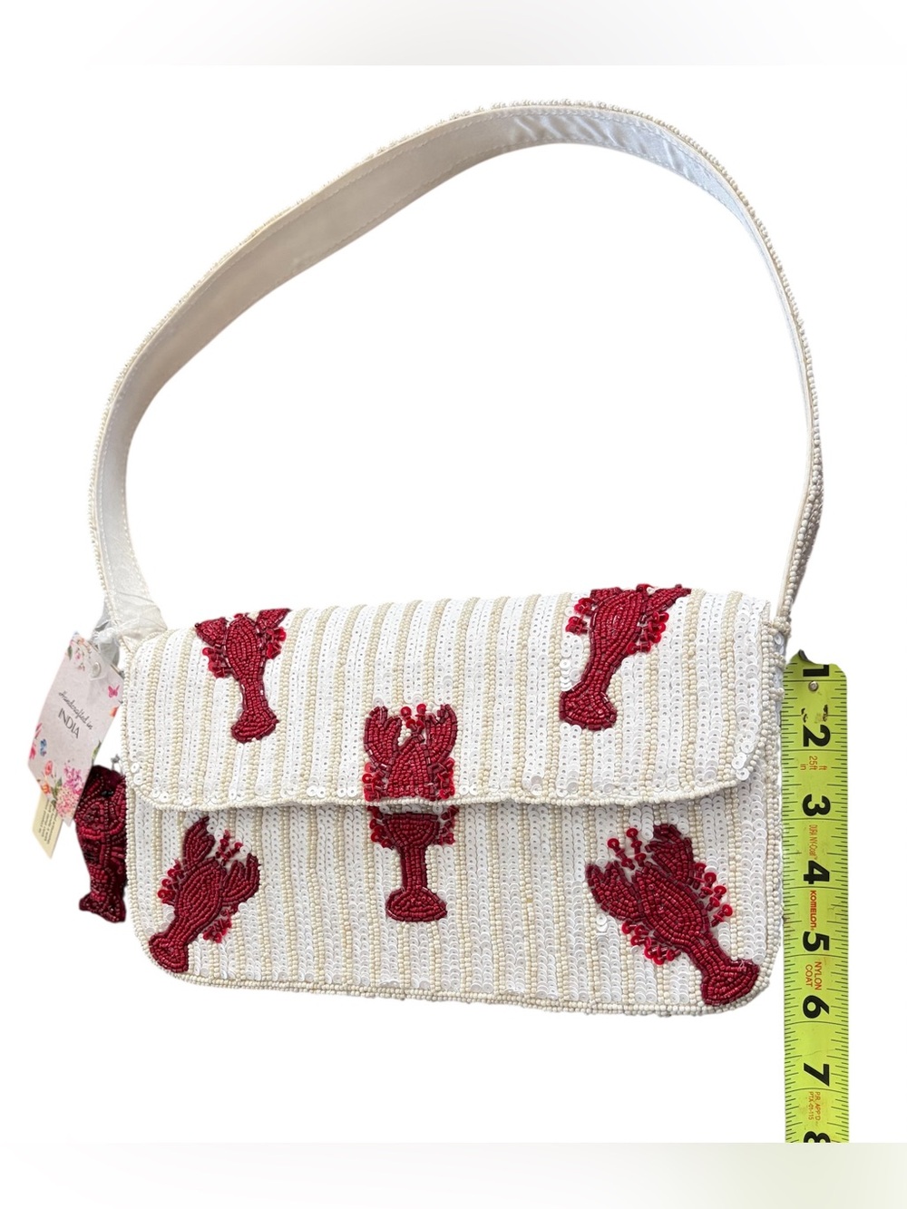 NWT: *Viral* Lobster Beaded Bag 🦞 From India to You 🦞 - Picture 7 of 11